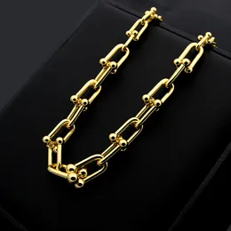 Designer New Luxury Fashion Brand T letter U Shape NecklaceTemperament For Women Charm Love Necklace Jewelry Whole3064
