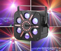 6 sztuk Sześć Oczy Led Moonflower Ruchomy Głowa DMX 5X8W RGBWA LED Ruchoma Head Beam Strobe Sunflower Night Club Party Stage Efekt światła