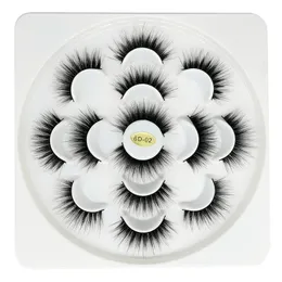 7 pairs Natural False eyelashes Fake Lashes Long makeup 6D Synthetic Hair Lashes Eyelash Extension for Make Up