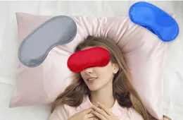 Hot sale color polyester shade eye mask aviation gift sleep artifact game to expand travel eye protection WCW494