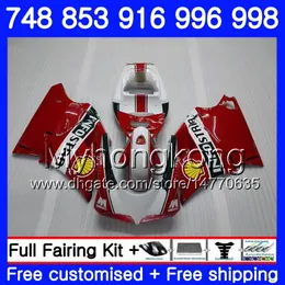 Kit top branco vermelho para DUCATI 748 853 916 996 998 S 94 94 96 97 98 327HM.8 748S 853S 916R 996R 998S 748R 1994 1995 1996 1997 1998 Carenagem