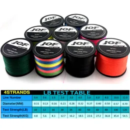 Braided 4 Strands Fishing Line 100M Multicolour PE Braid Wire Multifilament Japanese FishingLine