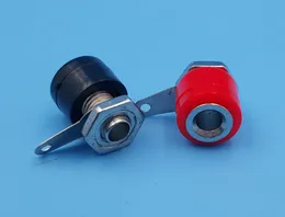 1000Pcs 4mm Banana Panel Socket Test Probe Binding Post Nut Plug Jack Connector Red and Black Each 50