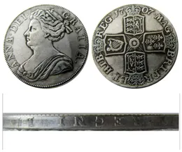 Storbritannien 1707 1 Crown Anne Kopiera mynt hög kvalitet på tillbehör