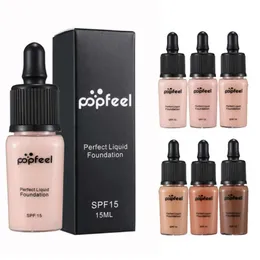 6 colors Makeup Foundation Brands Pore Acne Spot Full Cover Face Base Whitening Long Lasting Popfeel Foundation Liquid Makeup