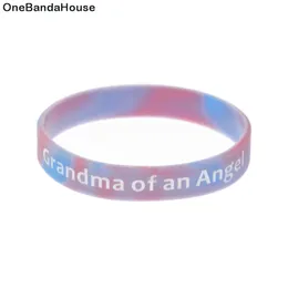1PC Grandma of an Angel Silicone Rubber Wristband Mix Colors Fashion Decoration Gift A Present for Family