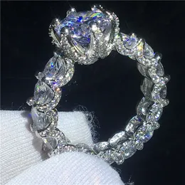 Vintage Promise Ring 3CT Diament 925 Sterling Silver Engagement Wedding Band Pierścień Dla Kobiet Palec Biżuteria Najlepszy prezent