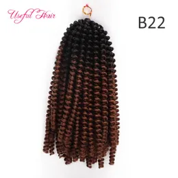 Spring Twist Crochet Braids Hair Extension Ombre Blond Brading Hair Extension Bouncy Marley Twist Crochet Braids Hair Extensions Fashio