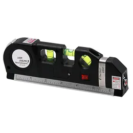 Ny Hot 1pc Multipurpose Level Laser Horizon Vertikal Measure Tape Aligner Bubbles Linjal