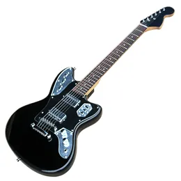 Factory Custom Fixed Bridge Black Body Electric Guitar with Chrome Hardware,Rosewood Fingerboard,can be customized