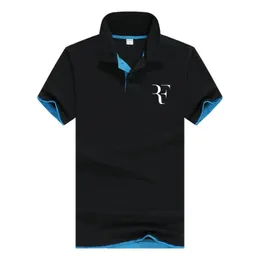 Summer Fashion Roger Federer Perfekt tryckt RF Nya män Högkvalitativa sociala skjortor Polotröja för kvinnor och män Q190426 LN38