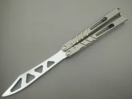 balisong channel D2 blade titanium handle butterfly trainer training knife not sharp Crafts Martial arts Collection knvies