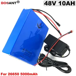 48 v 10ah Recarregável Lityum iyon pil takımı para bicicleta elétrica 350 w 500 w Motor + 2A şarj edilebilir embutido 15A 48 BMS E moto-bateria