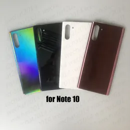 100 SZTUK OEM Bateria Drzwi Back House Cover Glass Glass Over dla Samsung Galaxy Note 10 Plus z naklejką samoprzylepną DHL