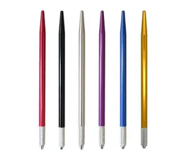DHL Gratis Ship Koreansk Semi-Permanent Makeup Pen 3D Broderi Makeup Manuell Verktyg Tatuering Ögonbryn Microblade Pen 5 Färger