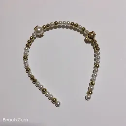 Parti Hediyeler Moda El Yapımı Altın Inci Kafa Bayanlar Için Saç Bandı Firkete Hairpin Favori Hassas Headdress Aksesuarları