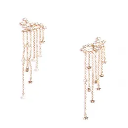 Wholesale-Star Tassel Earrings Crystal Earrings Ear Cuff Women Fashion Jewelry Will and Sandy