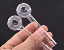 Büyük Bubbler 30mm OD Topu Kalın Temizle Cam Yağ Burner Boru Temizle Cam Tüp Yağı Yanan Boru Somking Borular El Smoking Su Borular 4 inç