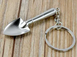 FREE SHIPPING BY DHL Fashion Novelty Mini Shovel Keychain Metal Spade Key Rings for Promotion