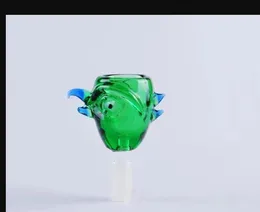 Grön Bird Head Glassware, Partihandel Glas Bongs Oljebrännare Glasrör Vattenrör Olje Riggar Rökfri Frakt