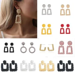 Stora vintage örhängen för kvinnor färggyllene geometriska uttalanden örhängen 2018 metall earing hängande trend smycken GB1260