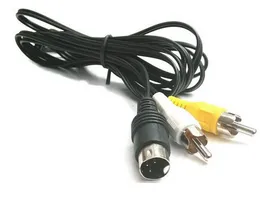 Wymiana dla Sega Genesis 1 AV Cable Audio Video AV Cord Cord 6FT RCA Connection Cord Mega Drive