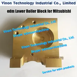 (1pc) X181A280G51 Guide roller base lower for M456 70x98x98 for Mitsubishi DWC-SA,FX machine X181-A280-G51 edm Guide block lower Manual type