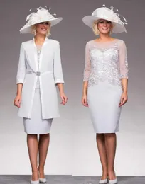 Designed Mother Of The Bride Suits Plus Size Outfit Jacket Knee