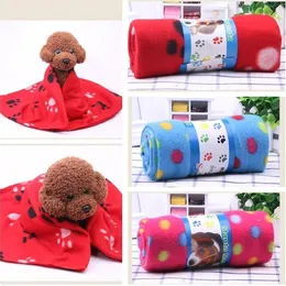Högkvalitativ varmt paw print Pet Puppy Dog Cat Bed Blanket Cushing Cover Handduk Härlig Dog Blanket Pet Blanket T5i092