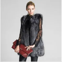 2019 Colete de Pele女性の冬の毛皮のコートの台座の女性Chaqueta Mujer Faux Plusサイズの毛皮ベストカザコ女性のFaux Gilet Coat
