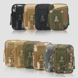 Tactical Outdoor bags camo color multi function climbing Camping Hiking Millitary Pouch Belt Waist Bag for cell phone purse A05