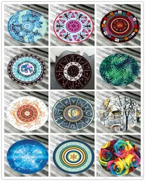 120 Designs Round Beach Towel Bikini Shawl Soft Beach Blanket Quick Drying Swimming Bath Towels Tapestry Yoga Mat Rug Picnic Pad