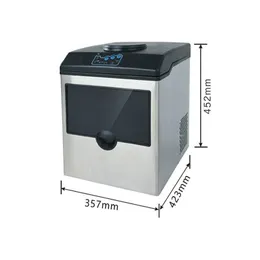 Dwulice w pełni automatyczny elektryczny producent do lodu z chłodnicą wodną Mini Desktop Ice Maker dla małych kawiarni