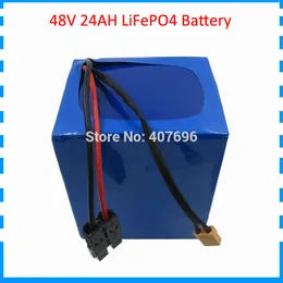 48V 24Ah LiFePo4 batteripaket Använd 32700 celler 15S 4P för elcykel 48V 1000W 2000W Bafang motor med laddare 50A BMS