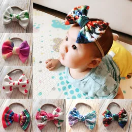 New Europe Neonate Big Bow Fascia per bambini Elastico Bowknot Fascia per capelli Bandane per bambini Accessorio per capelli con fascia colorata 14943