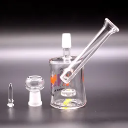 Mini Hitman Bongs Glass Dab Cups Water Pipes Hookahs Percolator Recycler Oil Rigs Perc Fritted Cigarette Rolling Machine