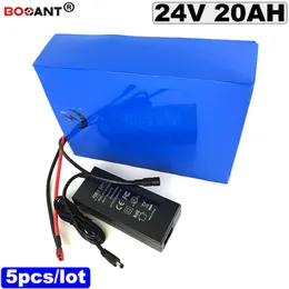 도매 5pcs 전기 자전거 배터리 24v 20ah ebike 리튬 이온 배터리 18650 Bafang BBSHD 250W 500W 모터 무료 배송