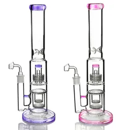 Colorato Dab Rig Handmade Recycler Glass Water Pipes Matrix Perc Water Bong Glass Oil Rig Spedizione gratuita