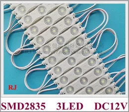 2019 New Design Injection LED Module Light for Sign DC12V 66mm*15mm*6mm SMD 2835 3 LED 1.2W 150LMアルミニウムPCBスーパーモジュール