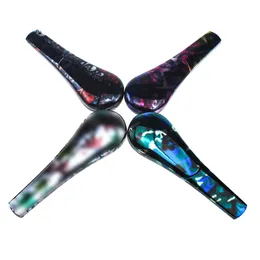 Destacável Colher Panela Tobacco metal Cachimbos Crânio Cachimbo Impresso Magnet colher liga de zinco anodizado seco fumar erva acessórios VT1391