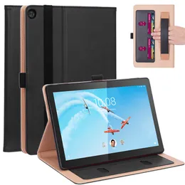 Book Flip Cover Case for Lenovo Tab M10 TB-X605F TB-X605L TB-X505F 10.1 inch Tablet with Stand with Hand Strap Card Slots
