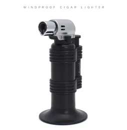 Mini Spray Gun Butane gas torch Jet flame Torch Turbo Lighter 1300 C Flated Windproof Metal cigarette cigar Lighter inflatable metal