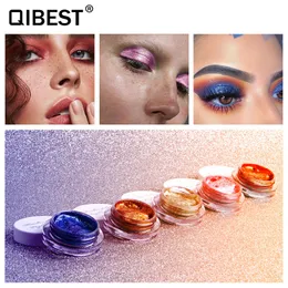 Qibest Glitter 25 Cores Único Creme Para A Sombra À Prova D 'Água de Longa Duração Pigmento Shimmer Sombra de Olho Metálico Paleta de Cosméticos Coreano