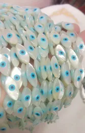 Top Quality --20pcs Mother Of Pearl Shell Evil Eye cabochon, oval evil eye horse Beads, DIY Jewelry Supplies 4-20mm