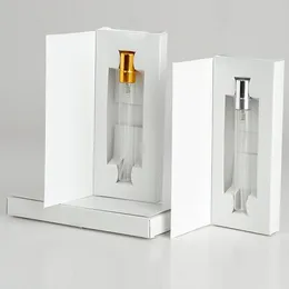 3ml 5ml 10ml glasflaska Mini Tom parfymförehållare Sprayflaskor Sprayflaska Portabel Travel Parfymflaska med låda LX1622