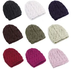 Fashion Women men Winter warm hat Knitting Crochet Beanie hat outdoor knit twist knot skull beret hats cap wool knit warm sport beanie