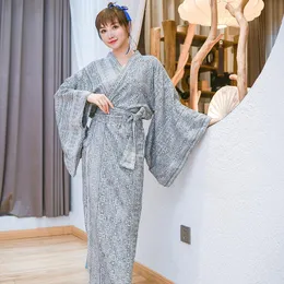 Unisex High-grade Japanese style long 100% cotton hot spring sauna clothes for boy and girl sexy couple bathrobe Customized for people