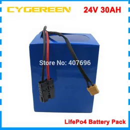 1000W lifepo4 24V 30AH electric bicycle battery 24V LiFePo4 battery electric tricycle fishing boat yacht with 50A BMS 5A Charger