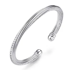 925 سوار سوار الفضة الاسترليني للنساء المجوهرات ol Style Line Cuff Designer Badles Bracelets بالجملة
