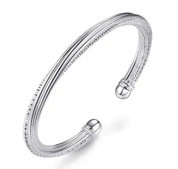 925 Sterling Silber Armreif Armband für Frauen Schmuck ol Style Line Manschettendesigner Armbänder Armbänder Großhandel